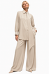 ASYMMETRIC TIE OVERSIZED SHIRT قميص “YARROW”