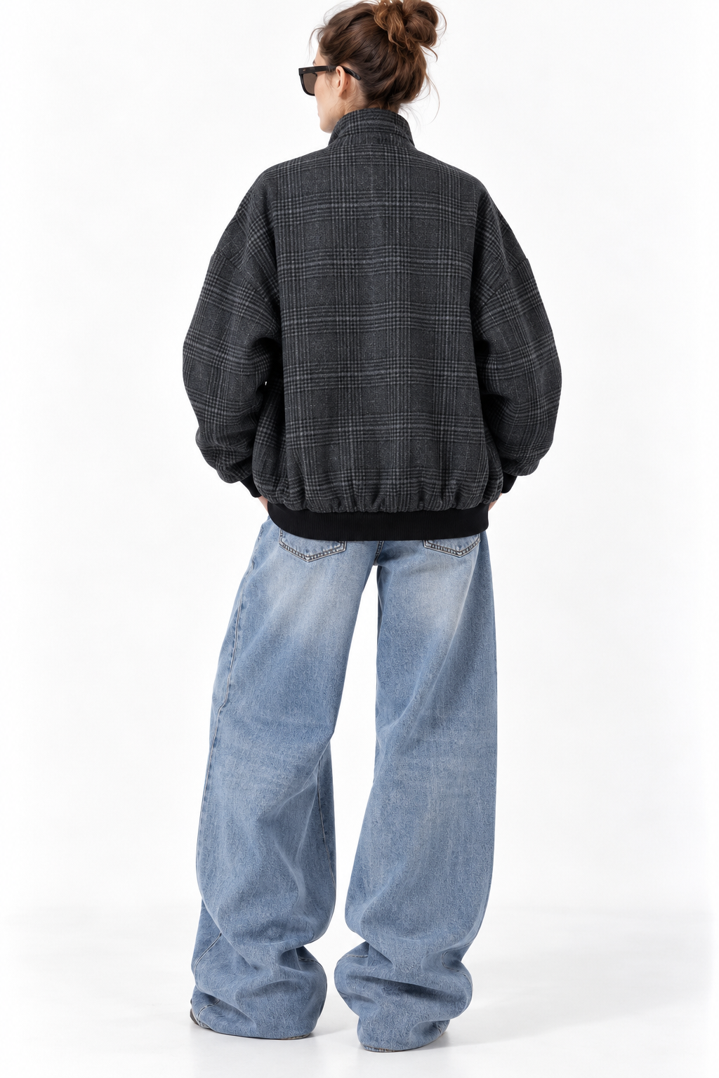OVERSIZED CHECKED BOMBER (قميص) “TEDDY”