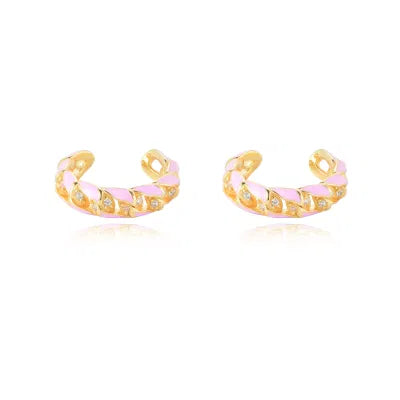 TWISTED ENAMEL EAR CUFF (الأقراط)