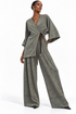 ABSTRACT KIMONO TIE-WAIST CO-ORD SET تعيين (KIMONO & PANTS) “MESSI“