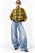 OVERSIZED CHECKED BOMBER (قميص) “TEDDY”