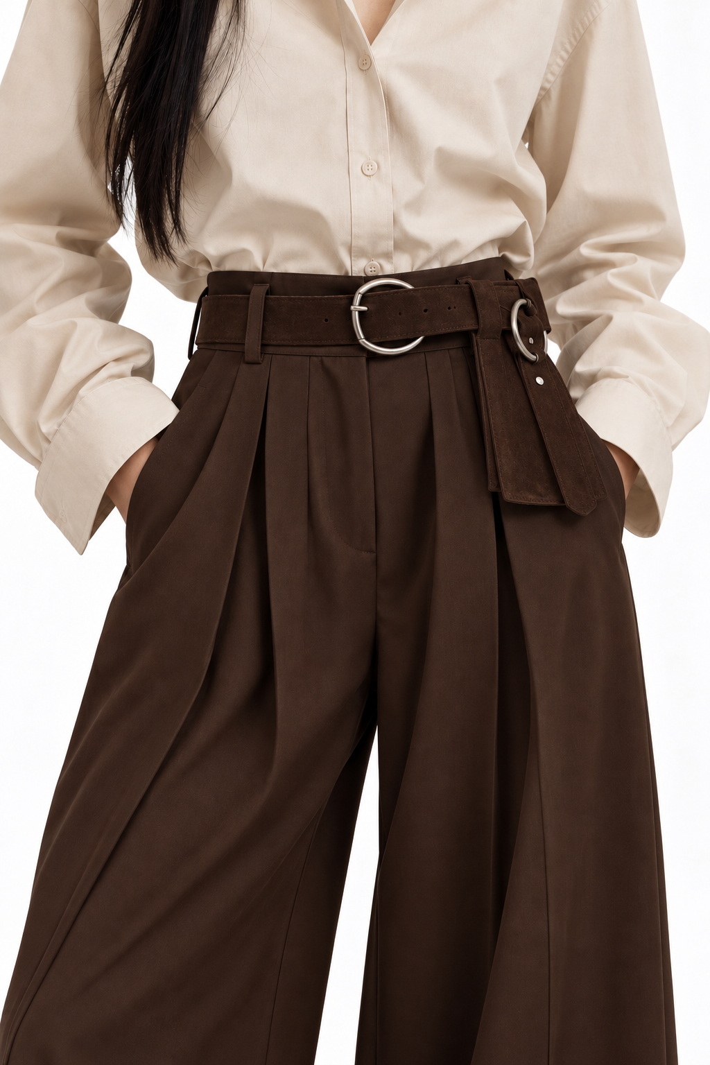 WIDE-WRAP SUEDE RING BELT "KARINA"