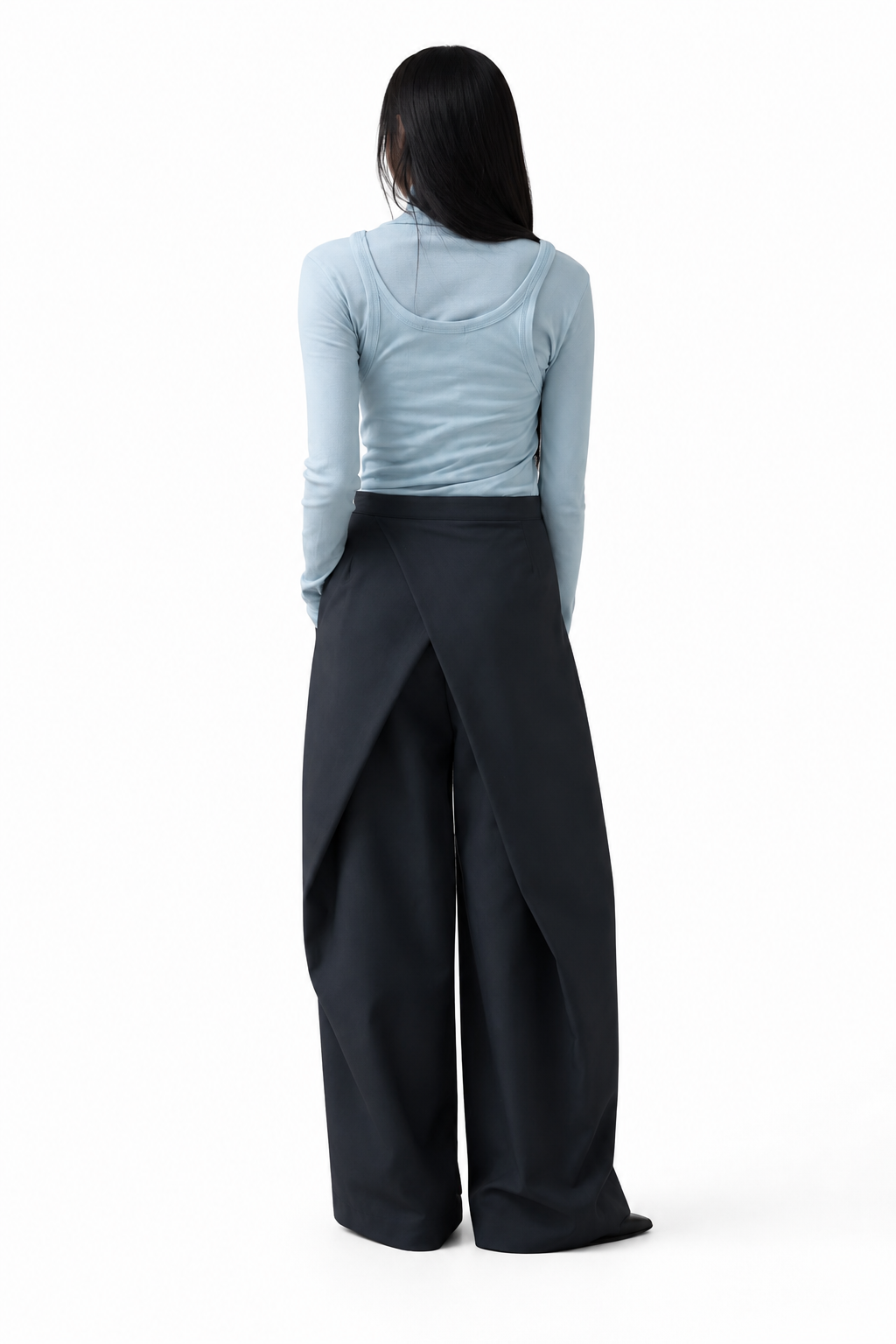 WIDE-LEG OVERLAY TROUSERS (بنطلون)“VELORA”
