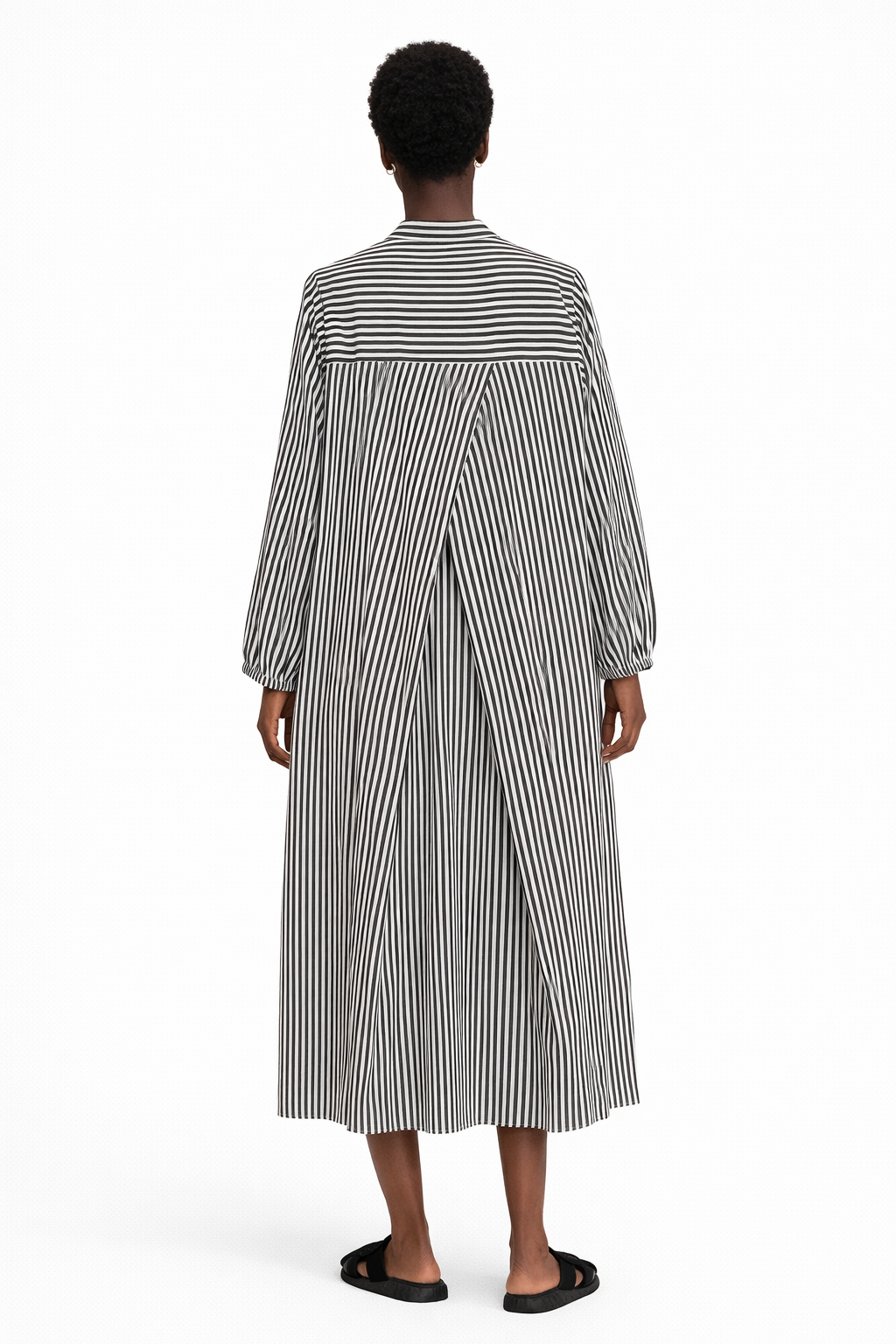 PINSTRIPE  LOOSE FIT MAXI DRESS (فستان) "MIA"