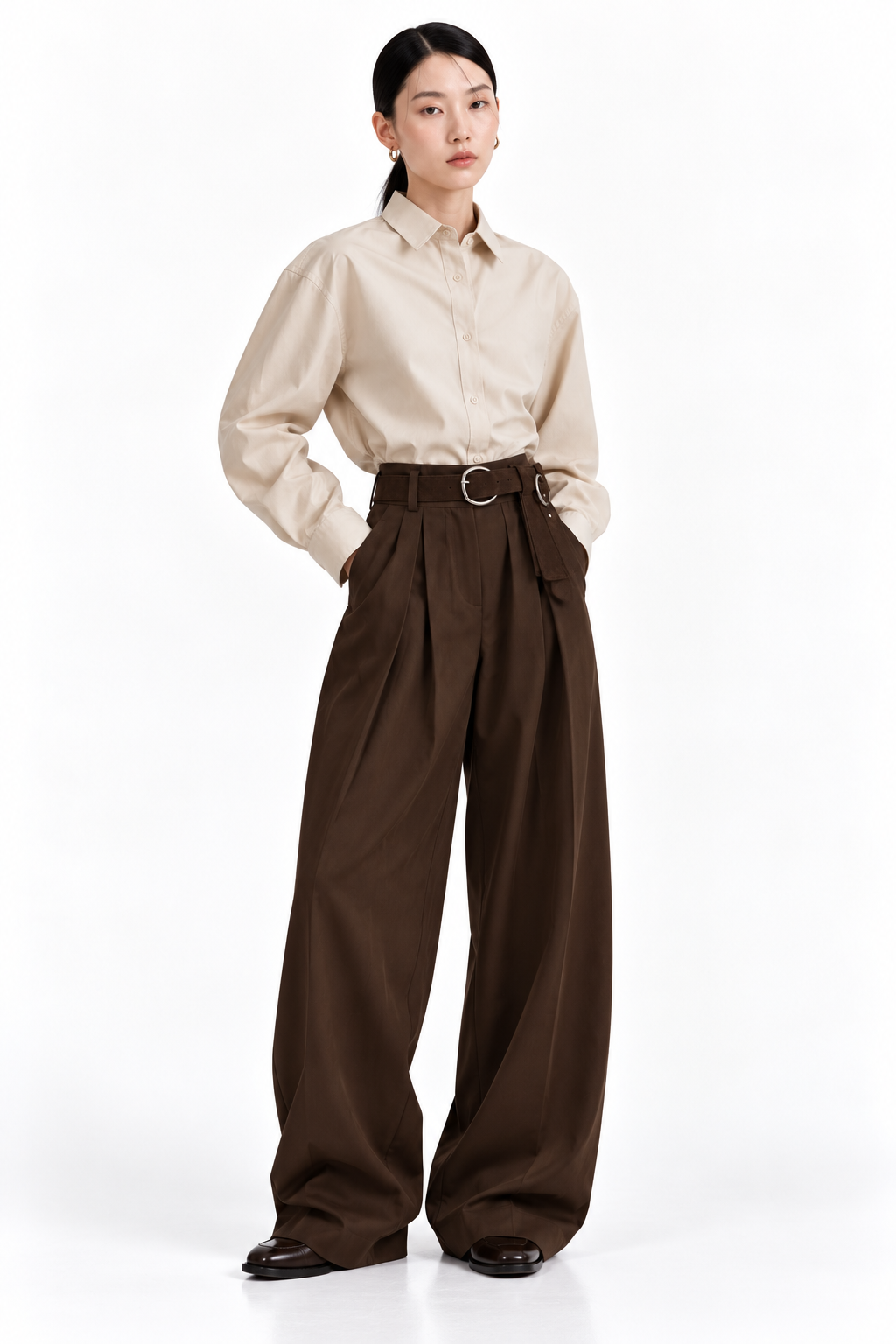 WIDE-WRAP SUEDE RING BELT "KARINA"