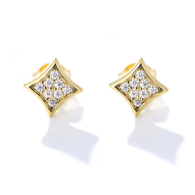 DIAMOND STAR PAVE STUD EARRINGS (الأقراط)