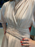 WAIST PLEATED MAXI DRESS (فستان) "ROSE"