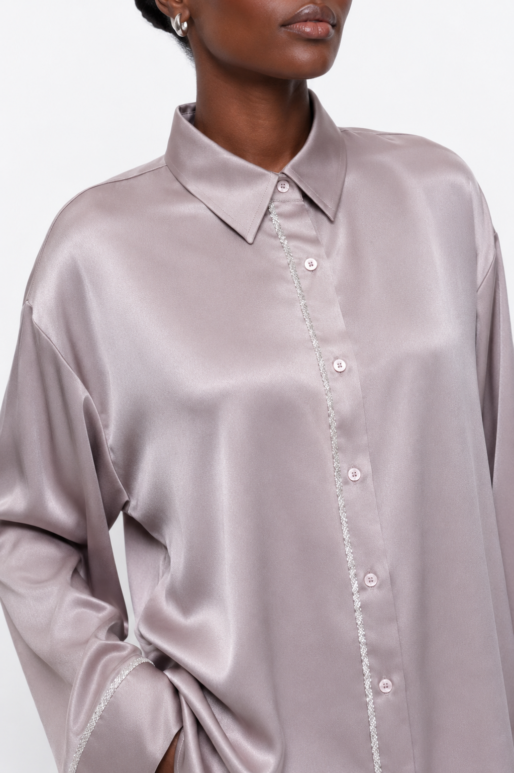 SILKY LUXE 2-PIECE SET زوج (SHIRT & TROUSERS قميص وبنطلون) “MORGANITE”