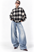 OVERSIZED CHECKED BOMBER (قميص) “TEDDY”