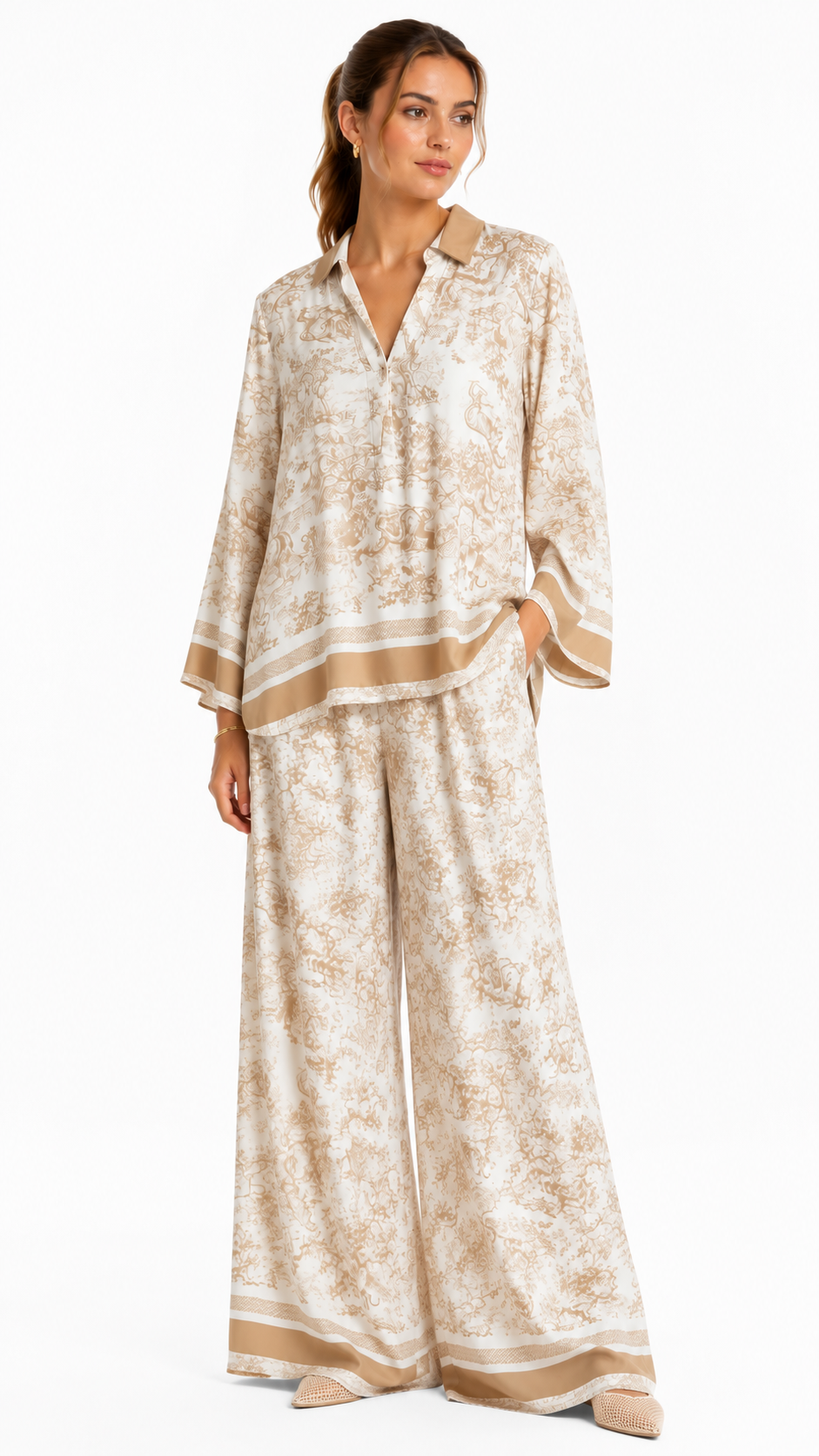 TWO-PIECE CO-ORD LOUNGE SET  زوج “TOILE DE JOUY”