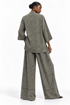 ABSTRACT KIMONO TIE-WAIST CO-ORD SET تعيين (KIMONO & PANTS) “MESSI“