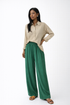 ELASTICATED WAISTLINE WIDE LEG TROUSERS (بنطلون) "LINMU"
