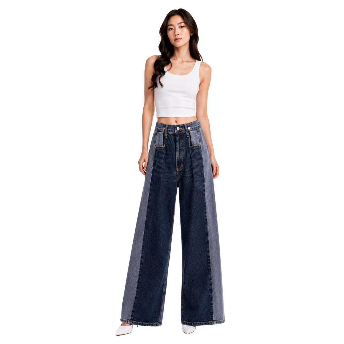 ADJUSTABLE TAB-WAIST WIDE-LEG TROUSERS (بنطلون) “IKSEON-DONG”