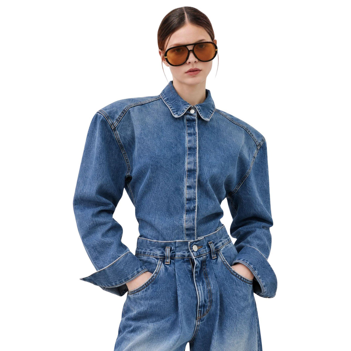 ARCHITECTURAL DENIM SHIRT (قميص) “SASHA”