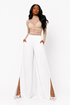 SIDE BUTTON GATHERED-WAIST TROUSERS بنطلون “OPAL”
