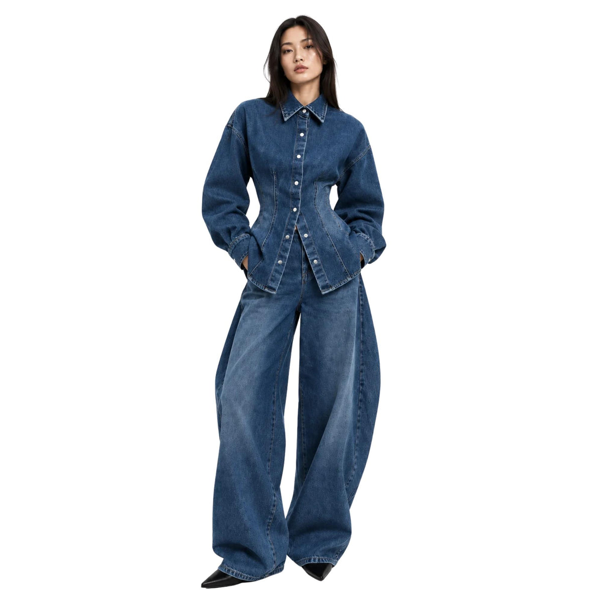 BARREL DENIM TROUSERS (بنطلون) “ANECHKA”