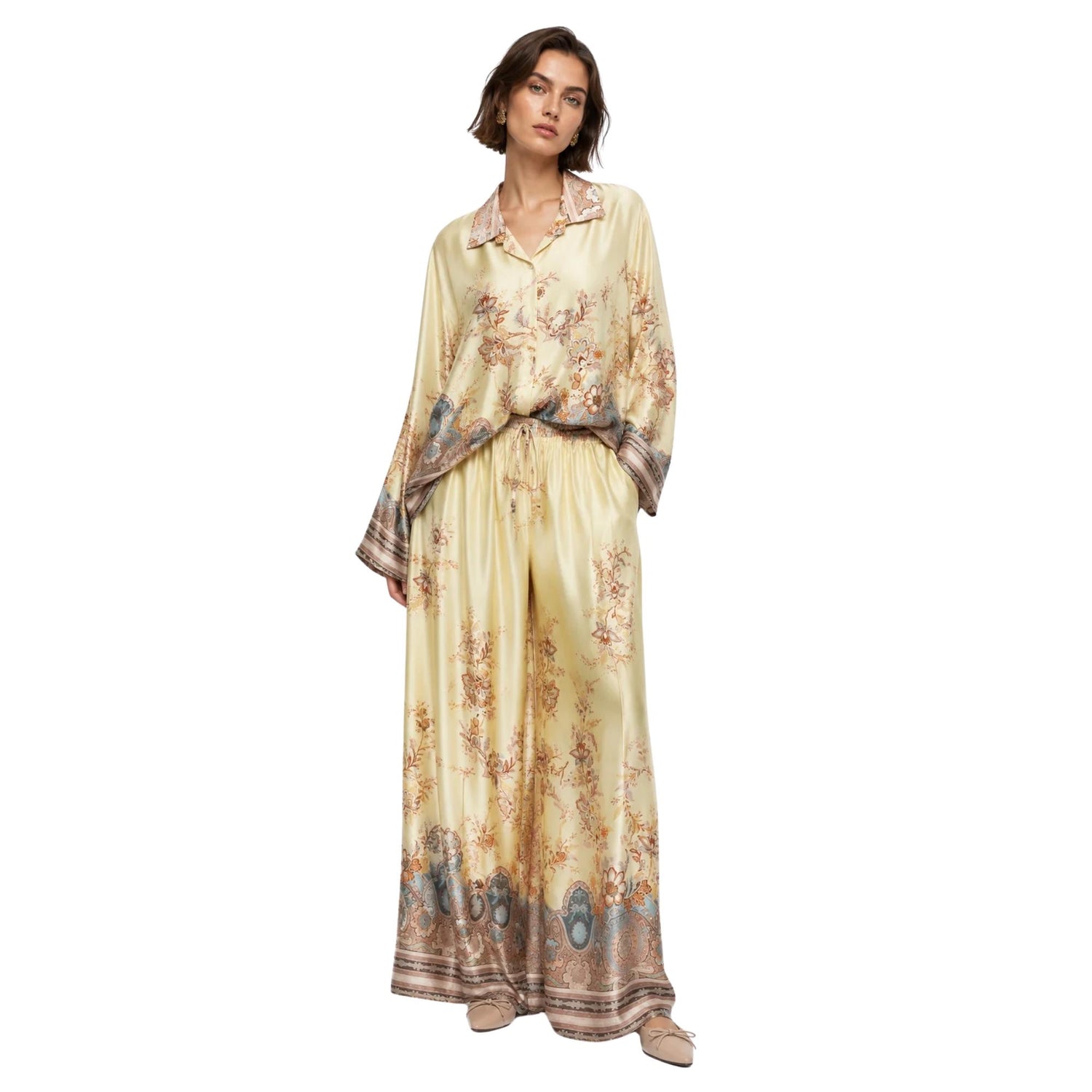 BOTANICAL CO-ORD SET زوج (SHIRT & TROUSERS قميص وبنطلون) “PROVENCE”