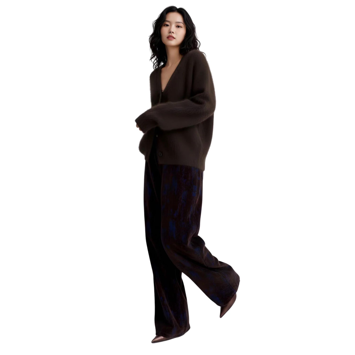 BRUSHED VELVET TROUSERS (بنطلون)