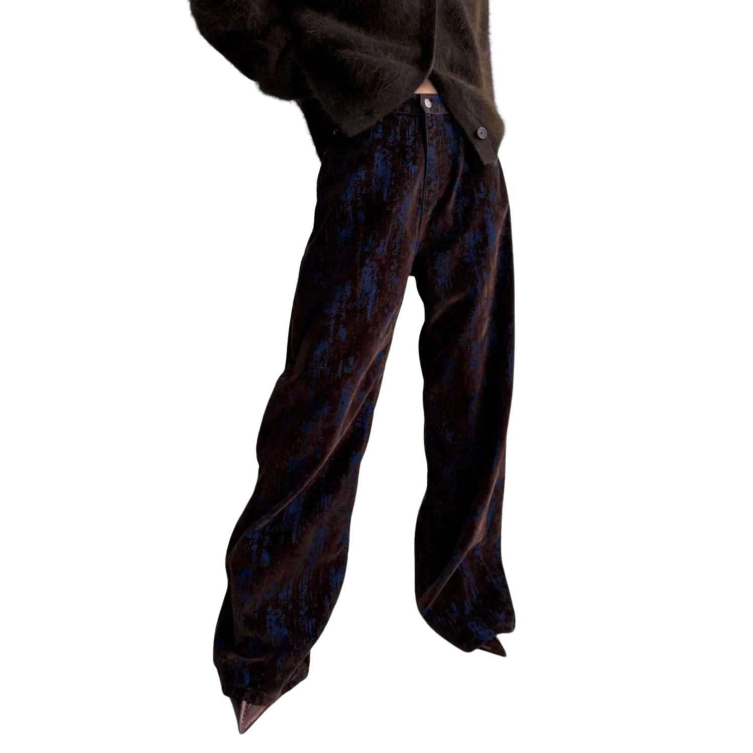 BRUSHED VELVET TROUSERS (بنطلون)