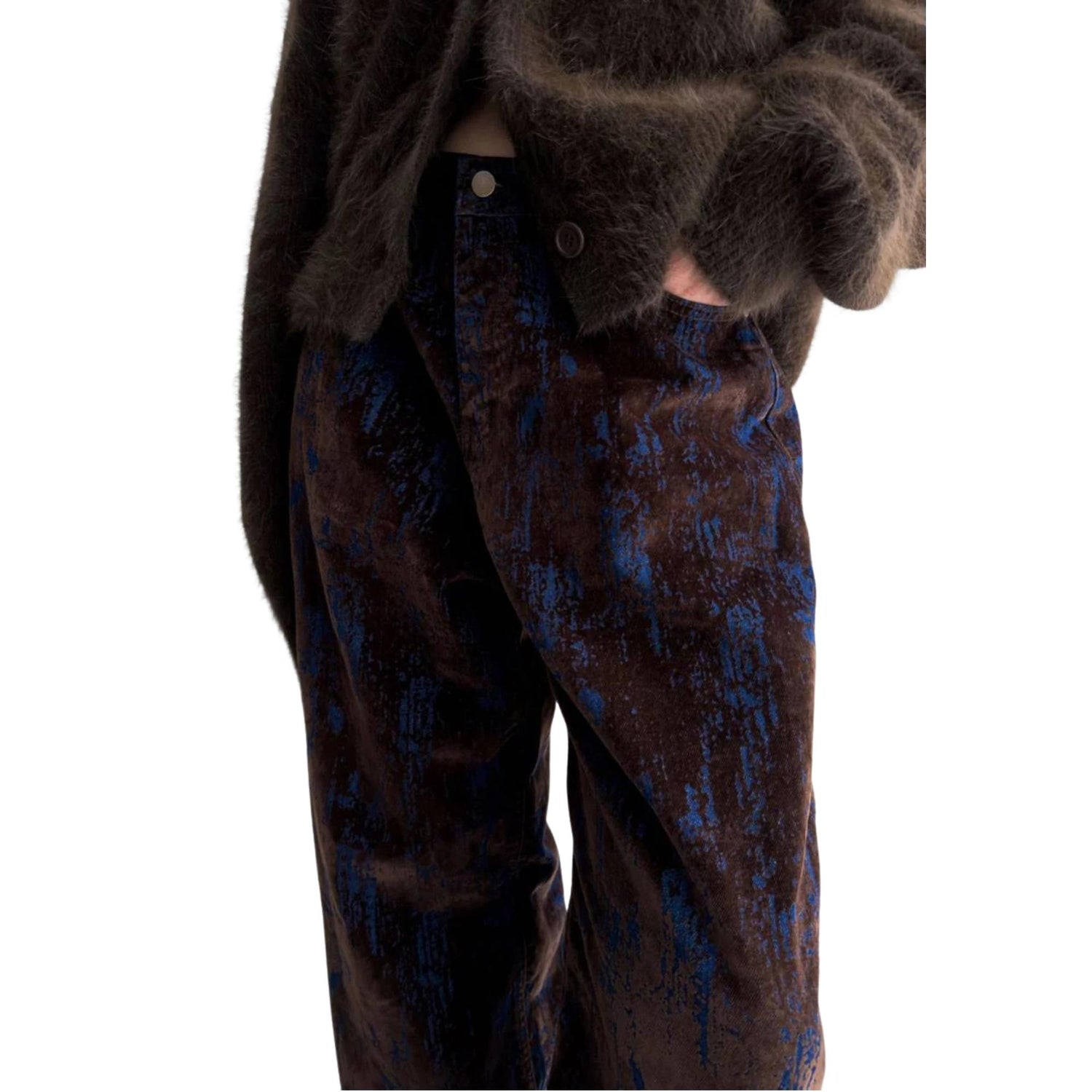 BRUSHED VELVET TROUSERS (بنطلون)