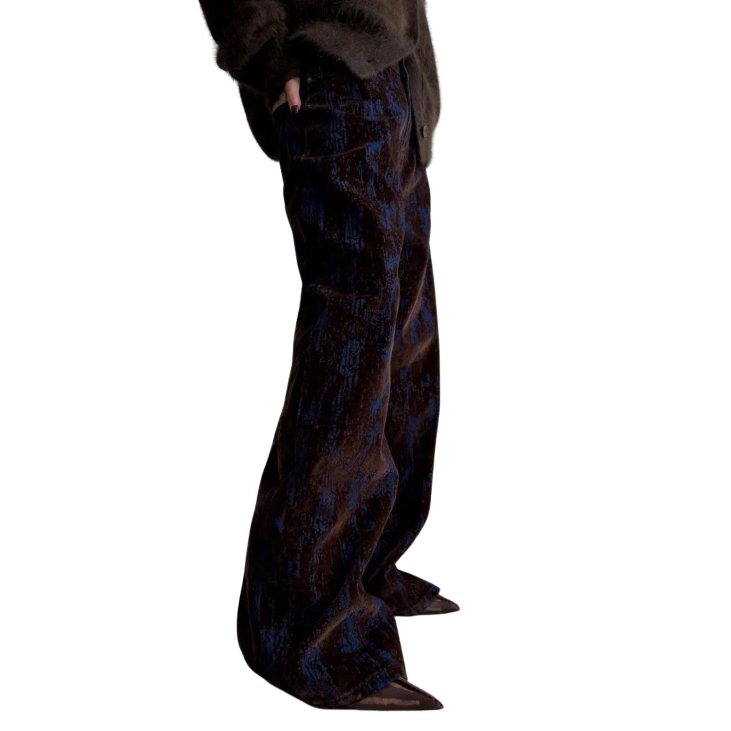 BRUSHED VELVET TROUSERS (بنطلون)