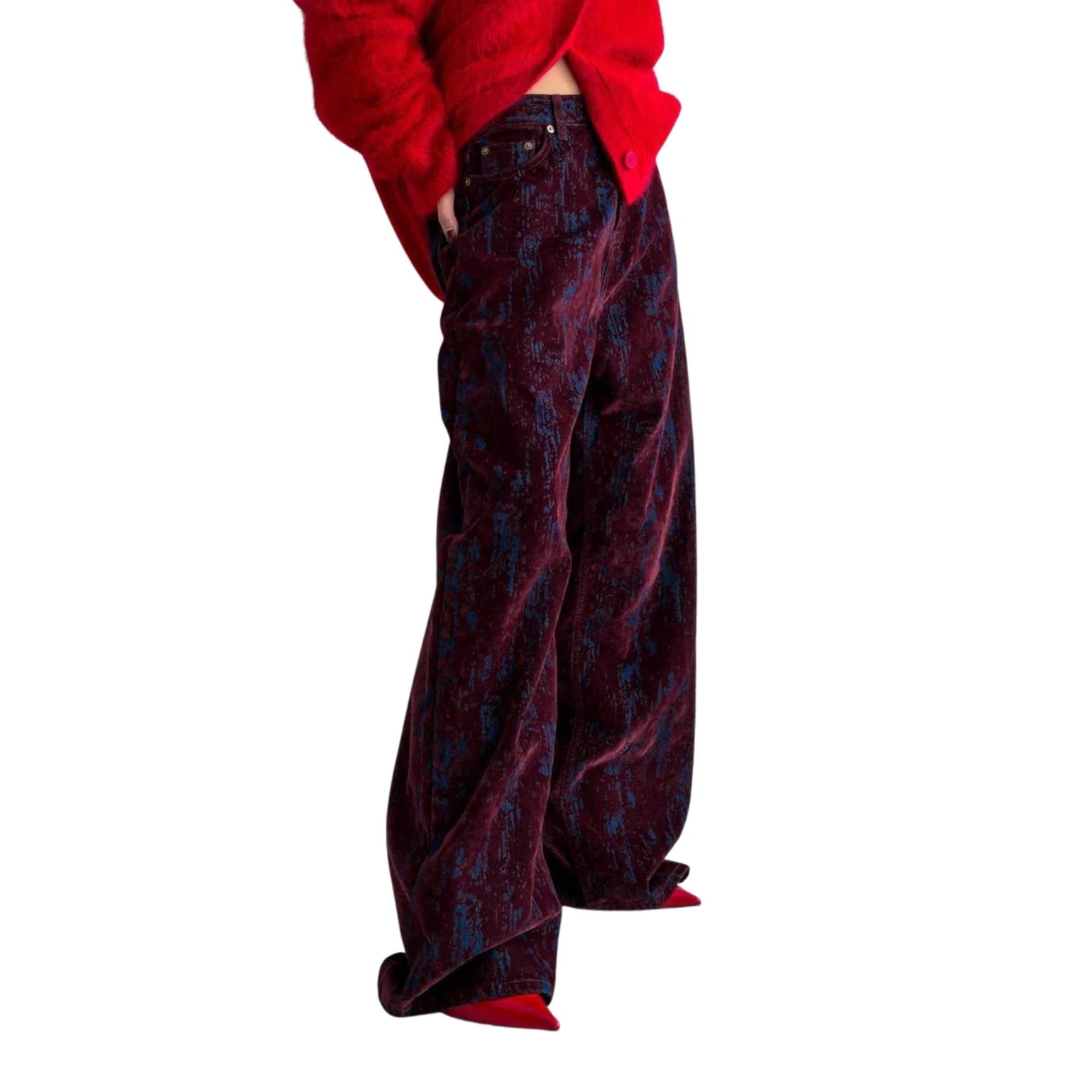 BRUSHED VELVET TROUSERS (بنطلون)