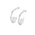 C-SHAPE FULL ROUND MOTHER OF PEARL EARRINGS(الأقراط)