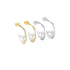 C-SHAPE FULL ROUND MOTHER OF PEARL EARRINGS(الأقراط)