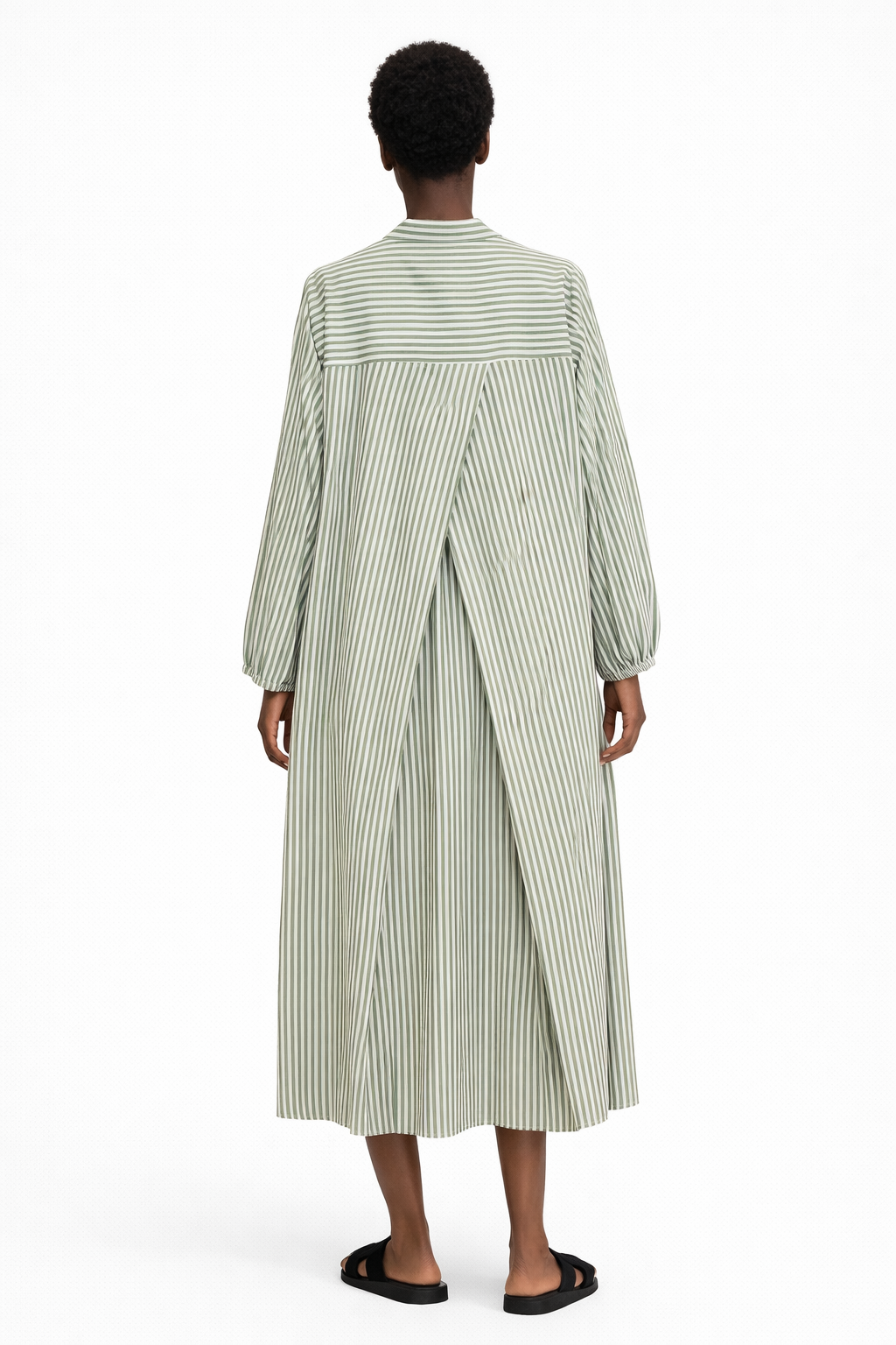 PINSTRIPE  LOOSE FIT MAXI DRESS (فستان) "MIA"