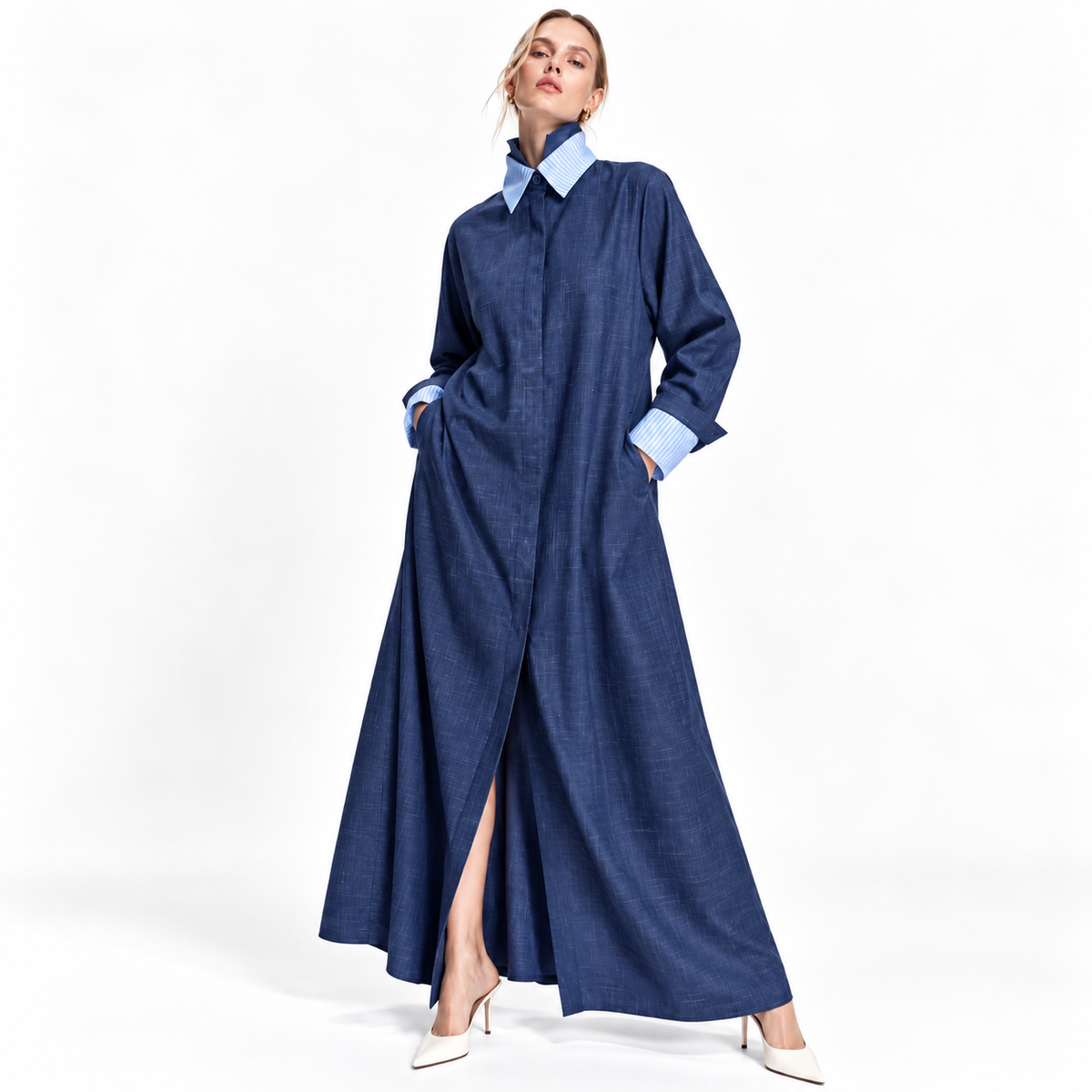 STATEMENT A-LINE SHIRT DRESS فستان “MASHA”