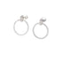 CIRCLE ZIRCON EAR STUD EARRINGS(الأقراط)