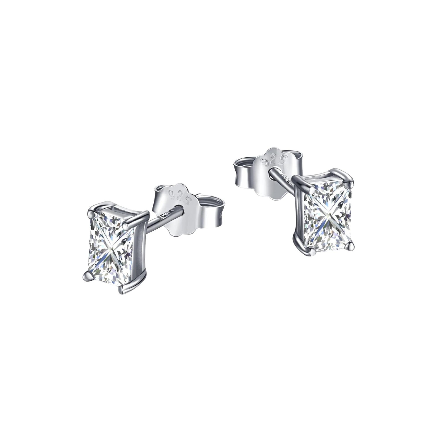 CLASSIC PRINCESS SQUARE STUD EARRINGS (الأقراط)