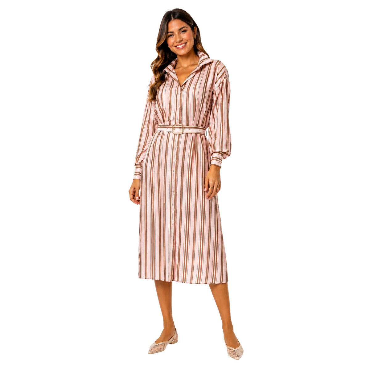 CLASSIC SHIRT DRESS فستان “RETRO STRIPES”