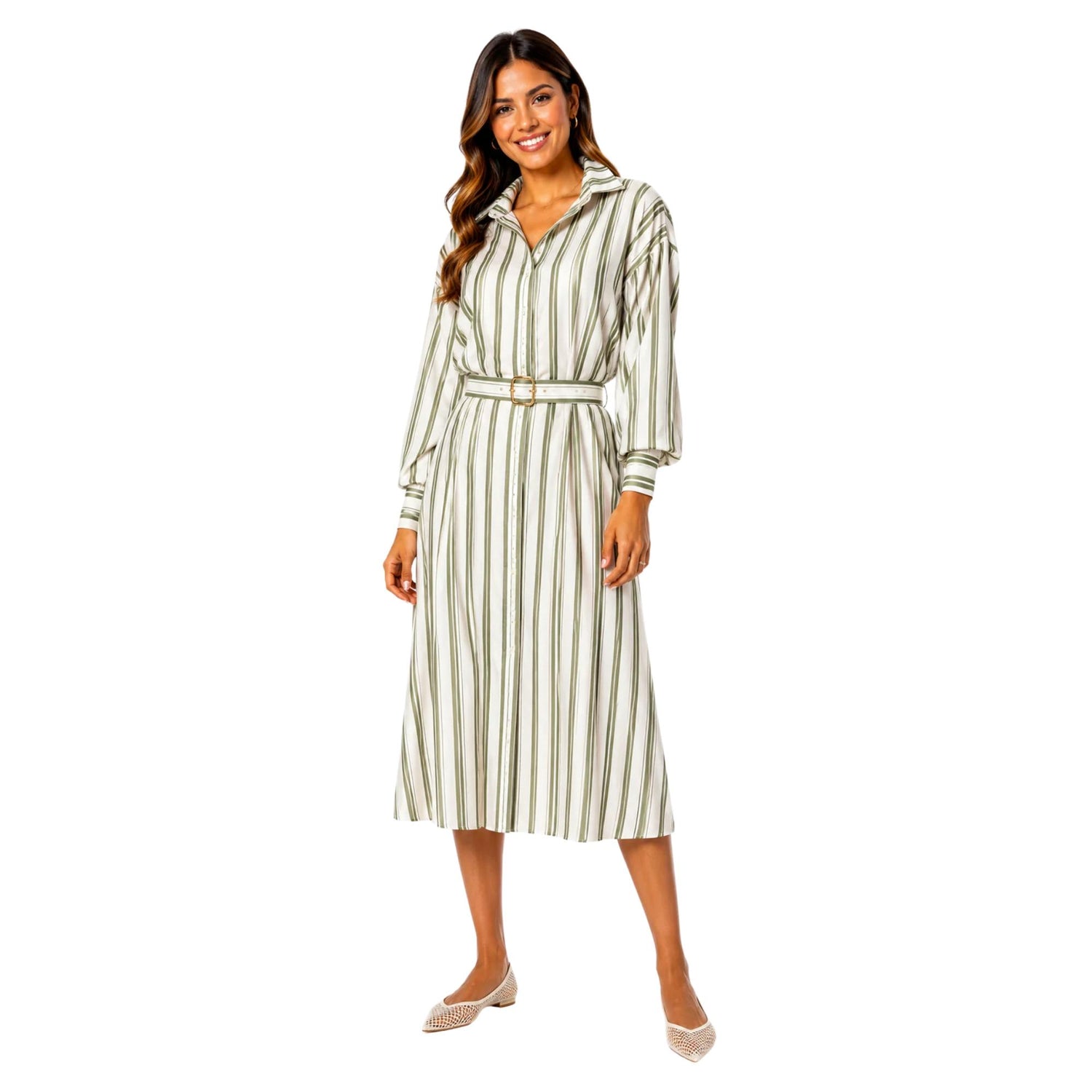 CLASSIC SHIRT DRESS فستان “RETRO STRIPES”