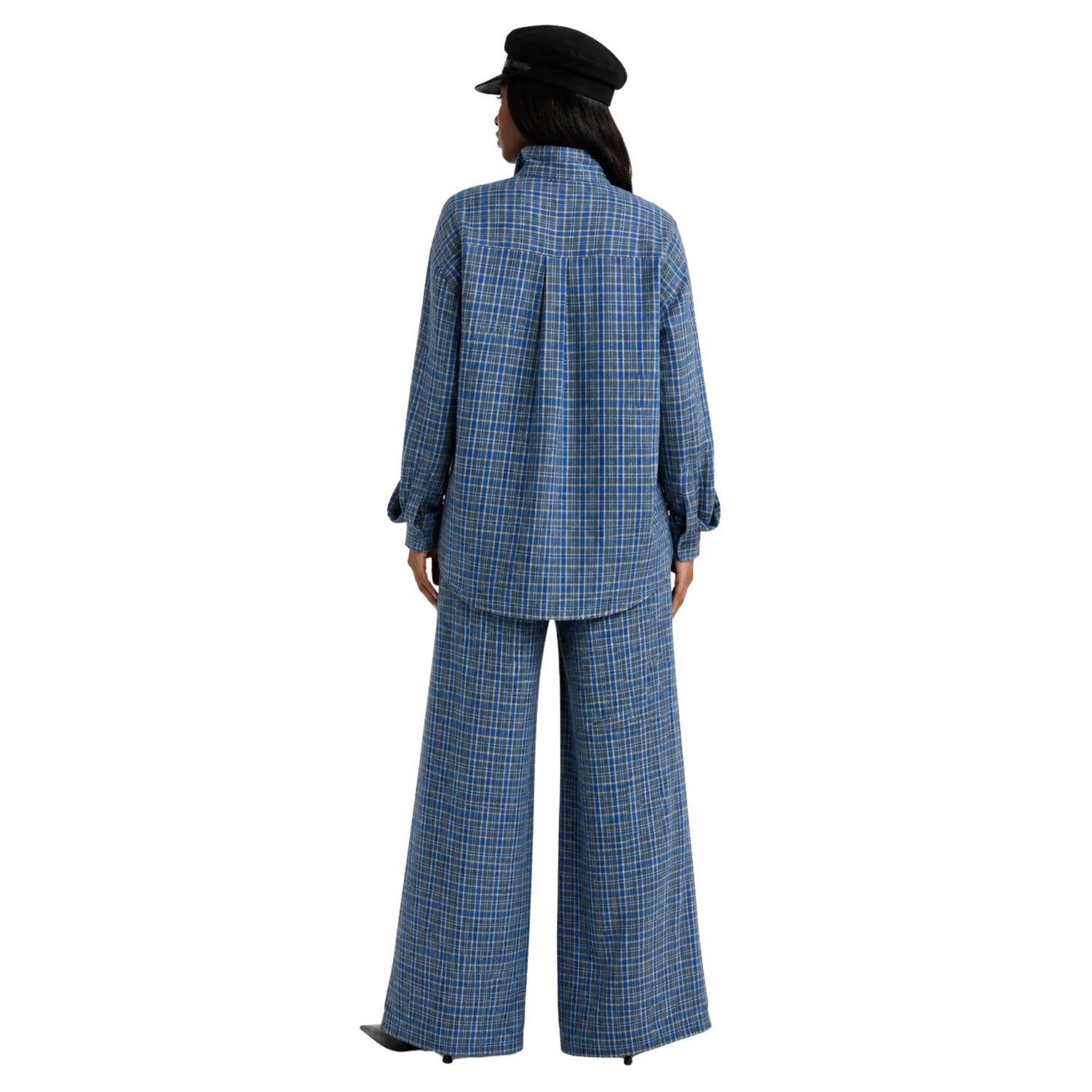 CONTRAST CHECK CO-ORD SET زوج (SHIRT & PANTS قميص وبنطلون) “JANE EYER"