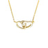 COUPLE DOUBLE HEART PENDANT NECKLACE (العقد)