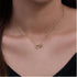 COUPLE DOUBLE HEART PENDANT NECKLACE (العقد)