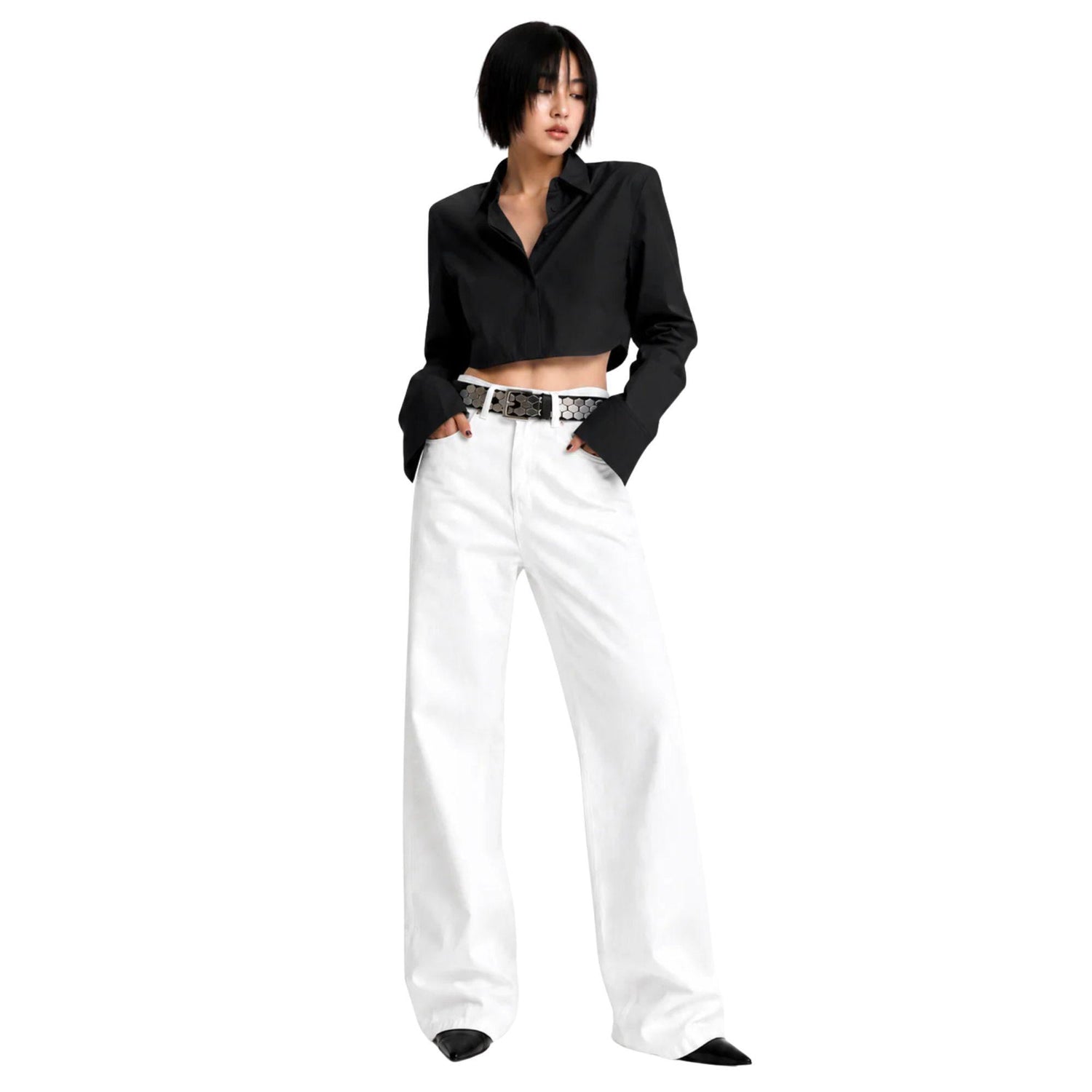 fCROPPED OVERSIZED SHIRT (قميص) “APGUJEONG”