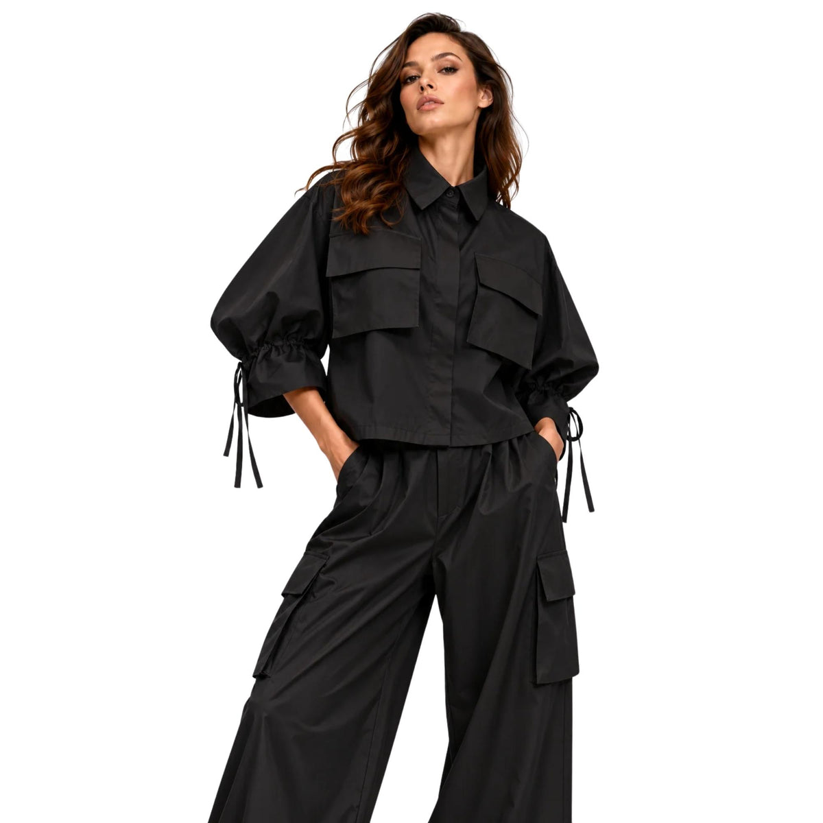 CROPPED UTILITY TOP-JACKET (قميص) “LIZA”