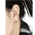 CROSS DOUBLE HOOP EARRINGS (الأقراط)
