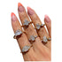 CRUSHED ICE PEAR TRIO / CENTREPIECE RING (الخاتم)