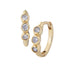 CUBIC ZIRCON HOOP HUGGIE EARRINGS (الأقراط)