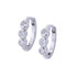 CUBIC ZIRCON HOOP HUGGIE EARRINGS (الأقراط)