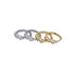 CUBIC ZIRCON HOOP HUGGIE EARRINGS (الأقراط)