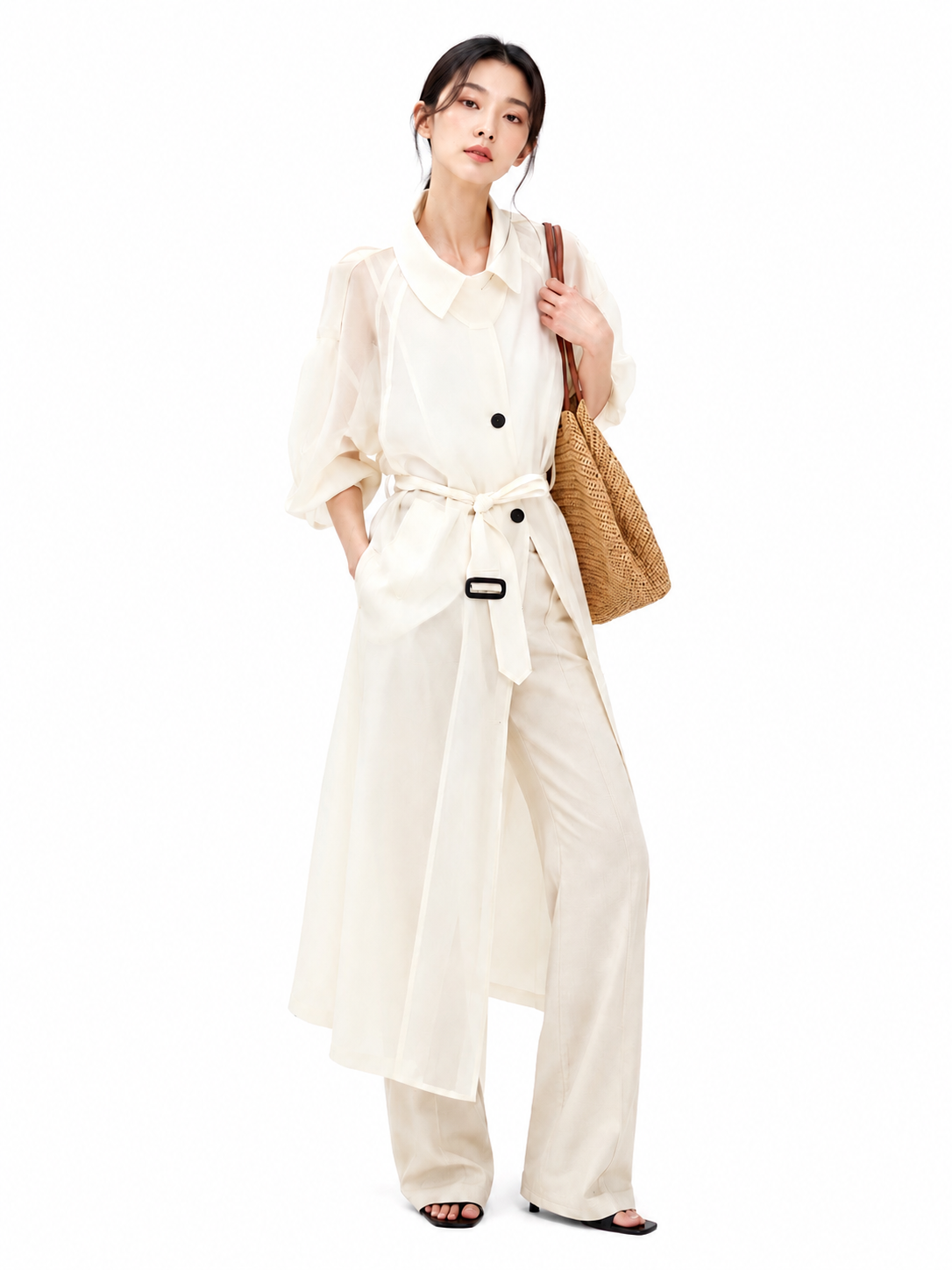SHEER TRENCH COAT (معطف)”N SEOUL"