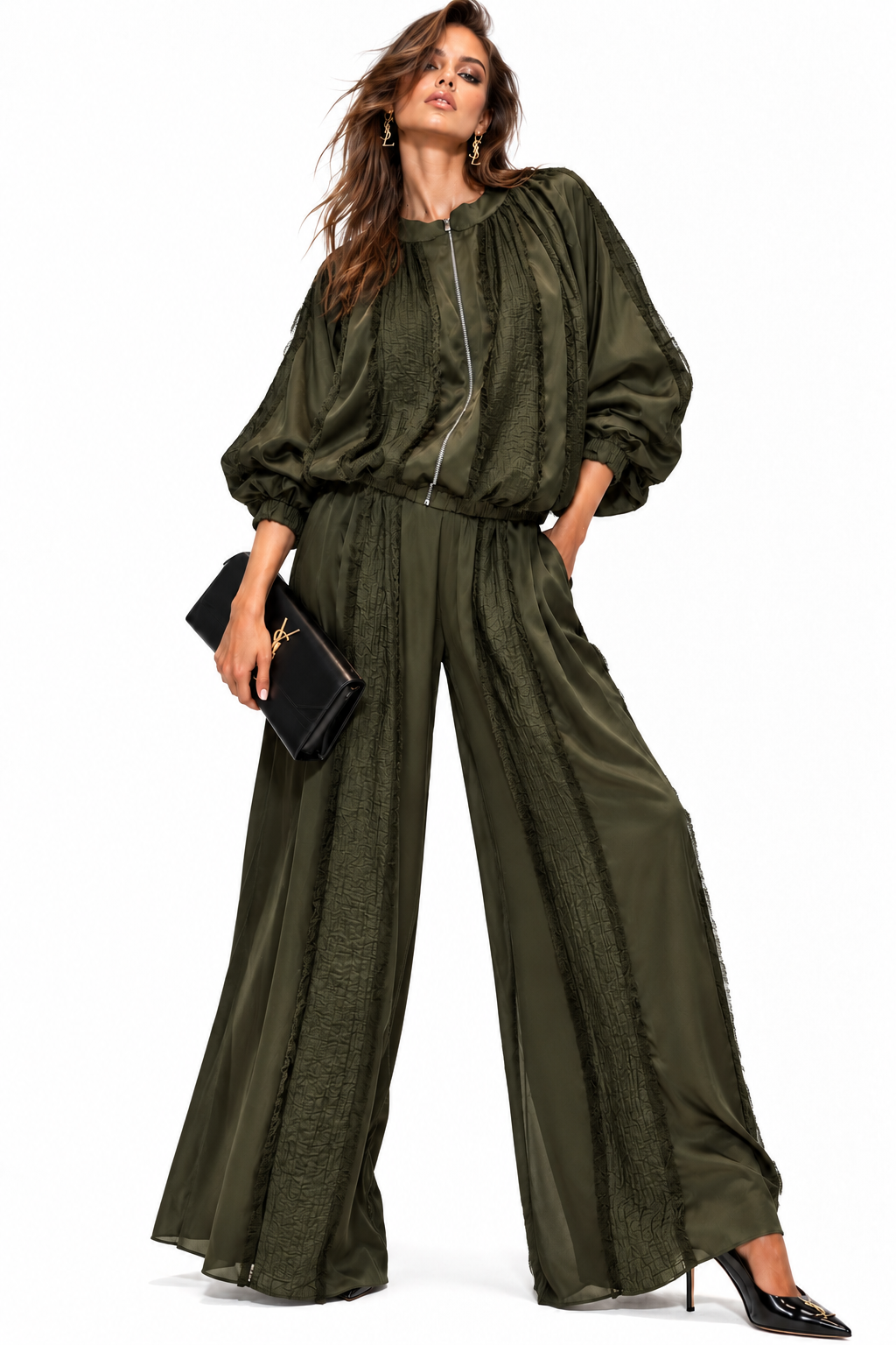 SPORT CHIC TWO-PIECE SET تعيين (BOMBER & PANTS) “ZIDANE“