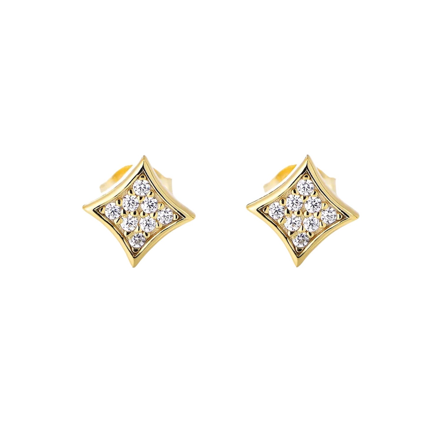 DIAMOND STAR PAVE STUD EARRINGS (الأقراط)