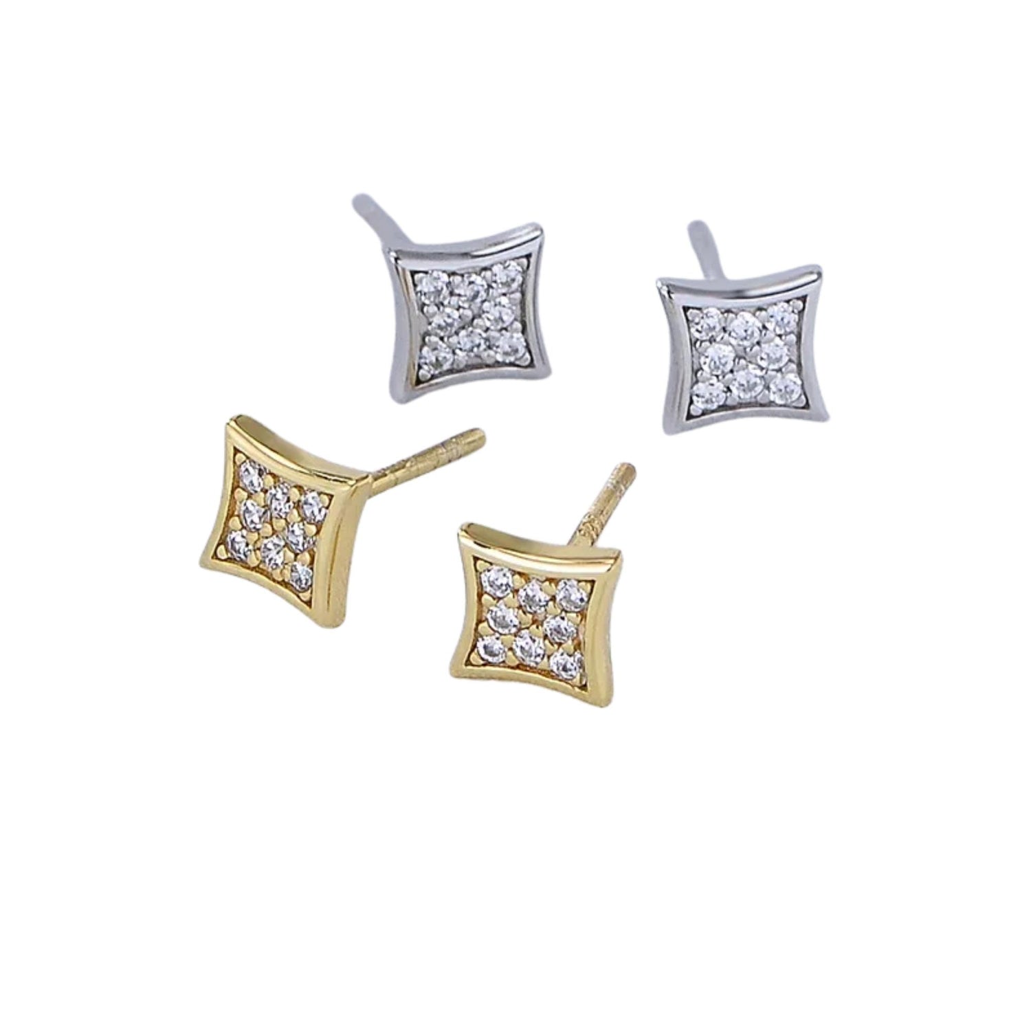 DIAMOND STAR PAVE STUD EARRINGS (الأقراط)