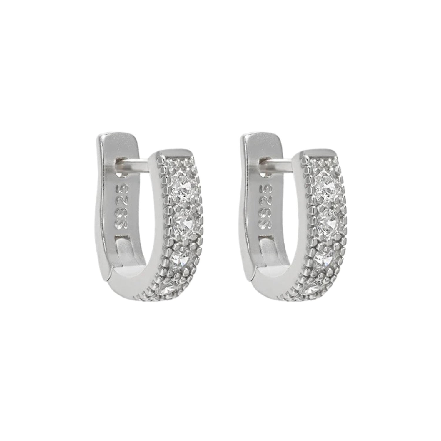 DIAMOND ZIRCON EAR BUCKLE EARRINGS (الأقراط)