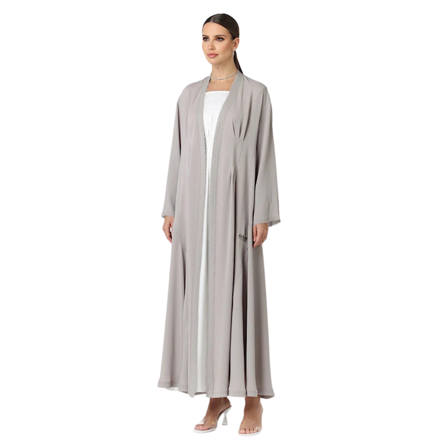 DOUBLE STITCHED ABAYA "AMIRA" (عباية) (ZOOM COLLECTION)